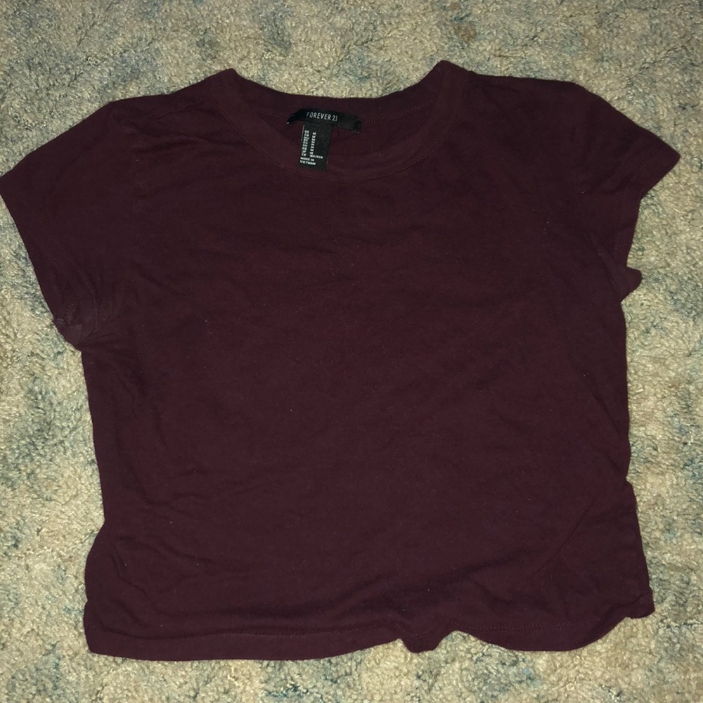 Burgundy crop top